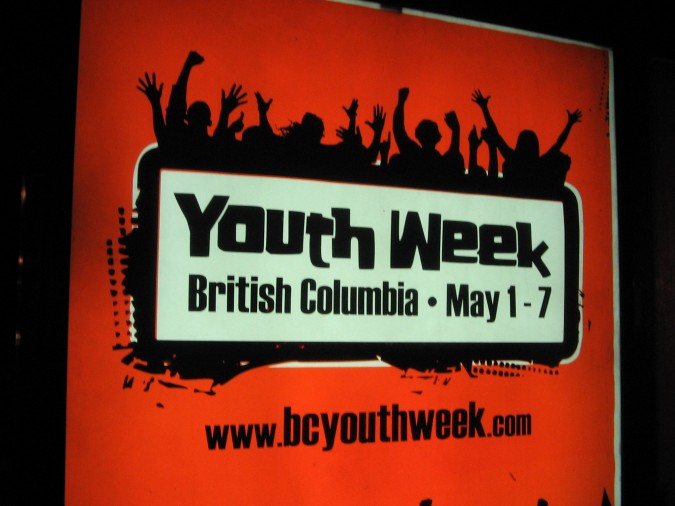Bus shelter ad for Youth Week 2007